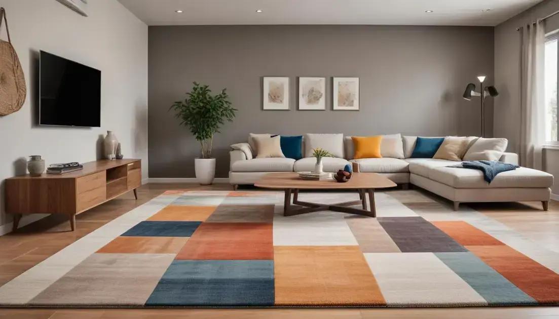 Tapetes modernos para sala: transforme seu espaço com estilo e conforto