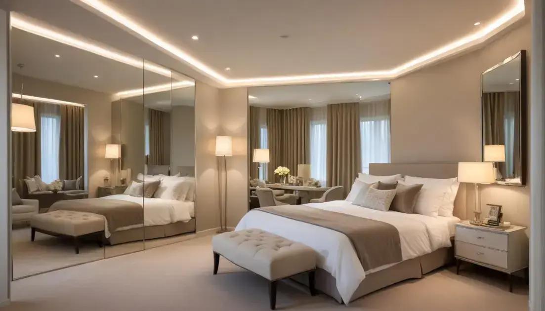 uso de luz e espelhos em ambientes pequenos