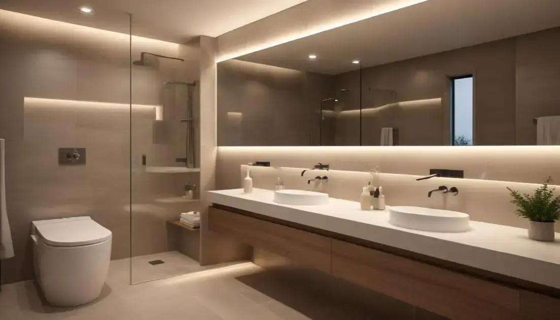 Iluminação para banheiros modernos: dicas para criar um ambiente aconchegante