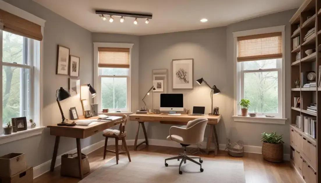 Tipos de iluminação ideais para um home office Tipos de iluminação ideais para um home office