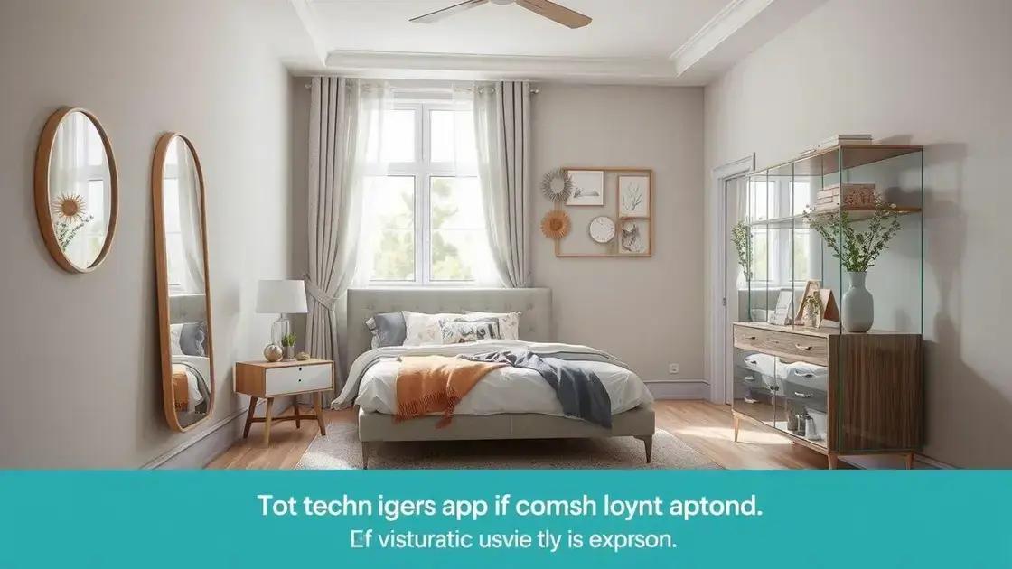 Elementos decorativos que ampliam visualmente o espaço