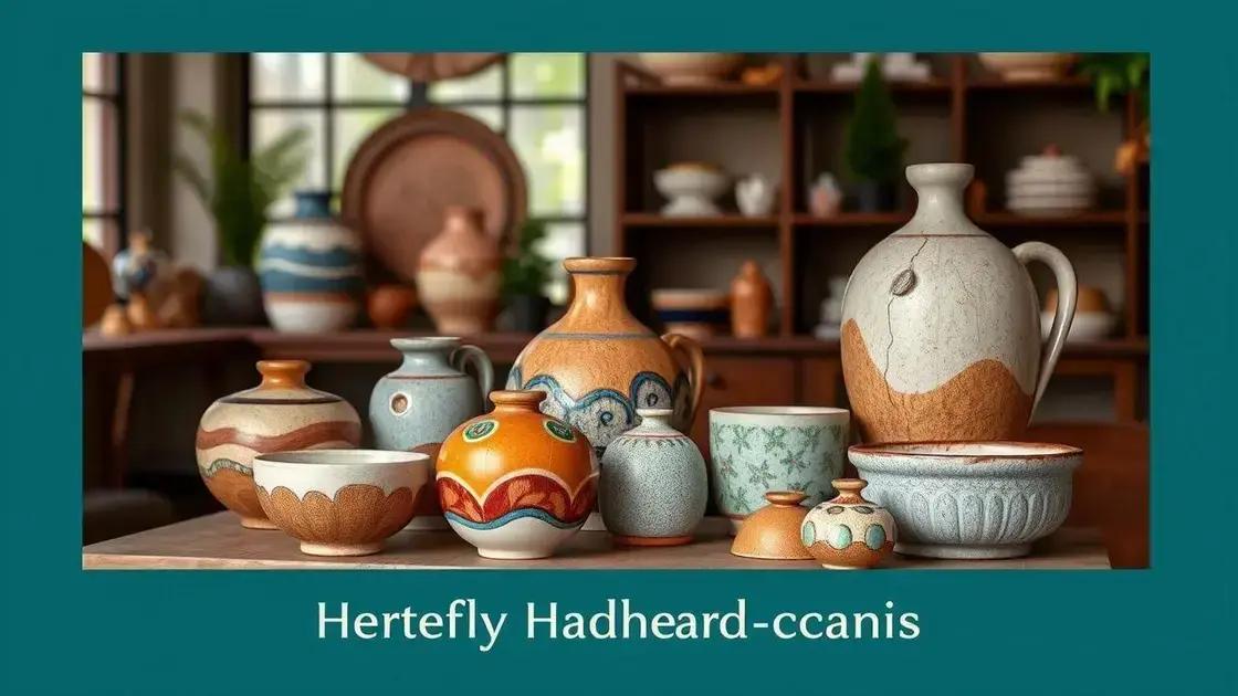 Benefícios da cerâmica artesanal na decoração