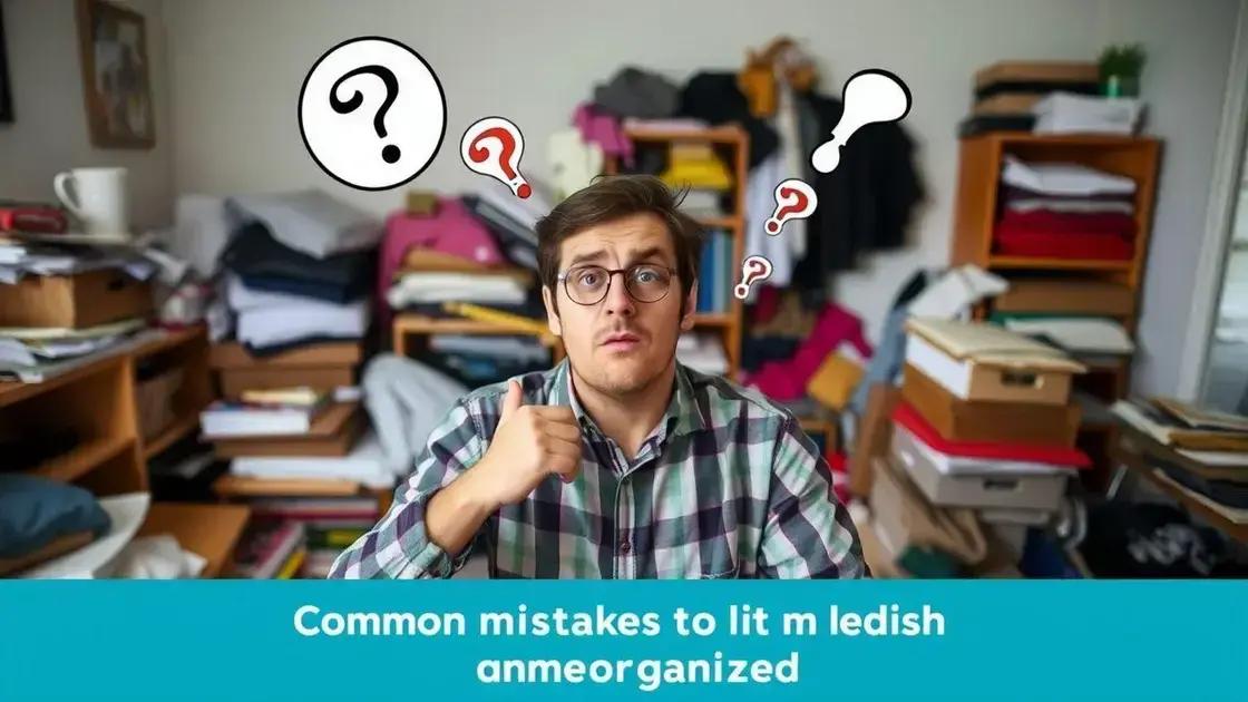 Erros comuns na organização do lar