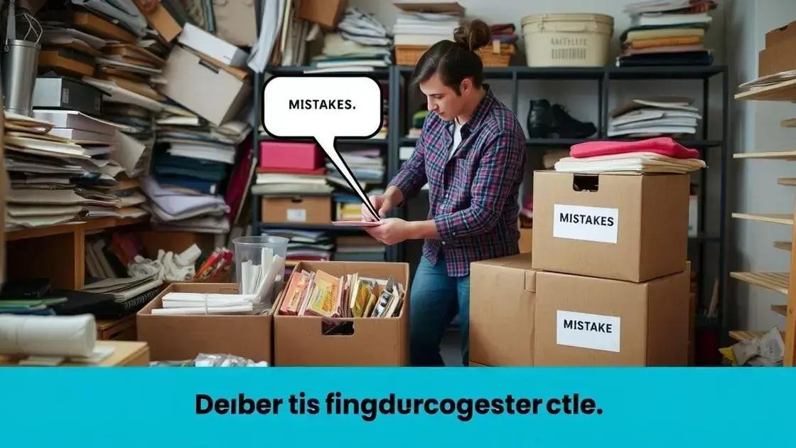 Erros comuns ao organizar e como evitá-los