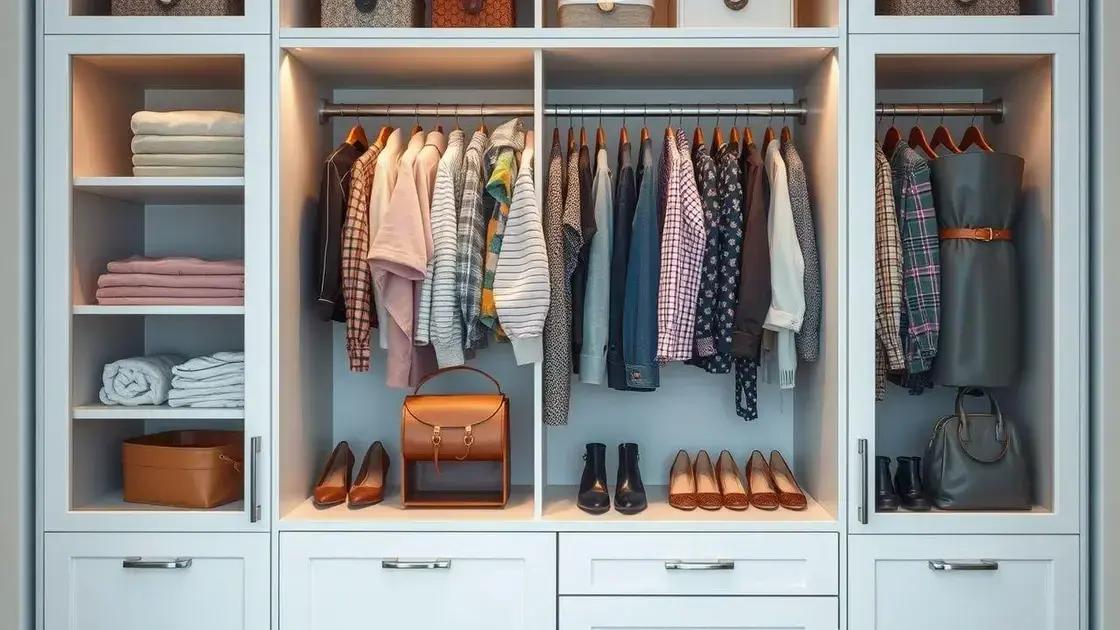 Organização de armários: 5 dicas práticas para otimização do espaço