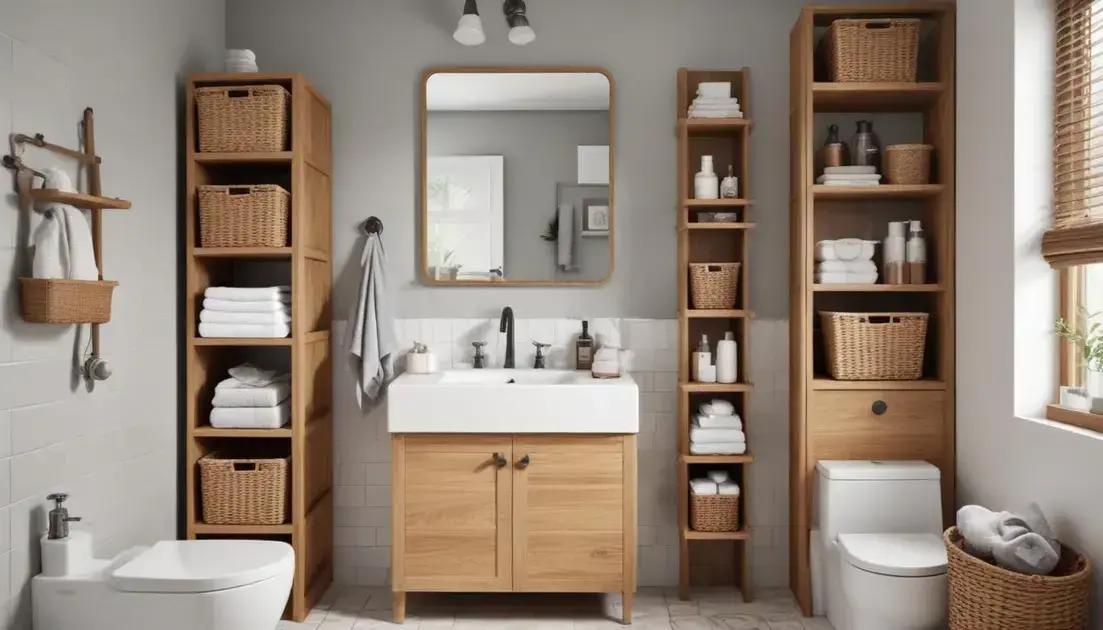 Melhores soluções de armazenamento para banheiros compactos