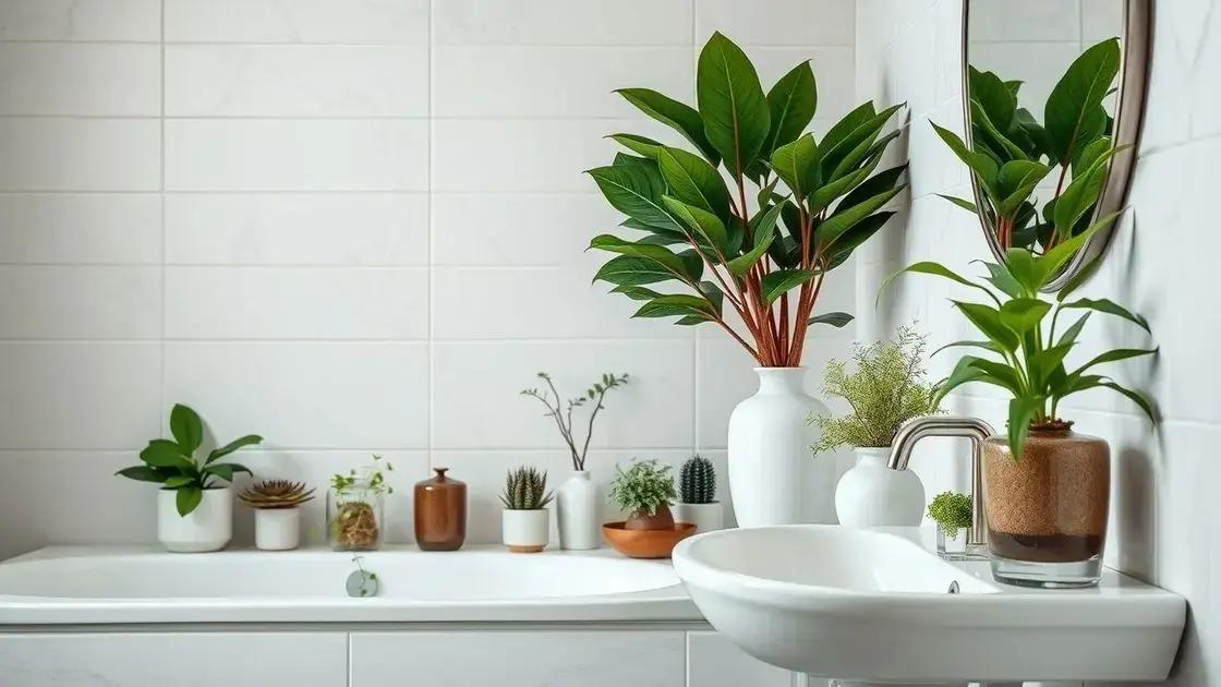 Como combinar plantas com a decoração do banheiro
