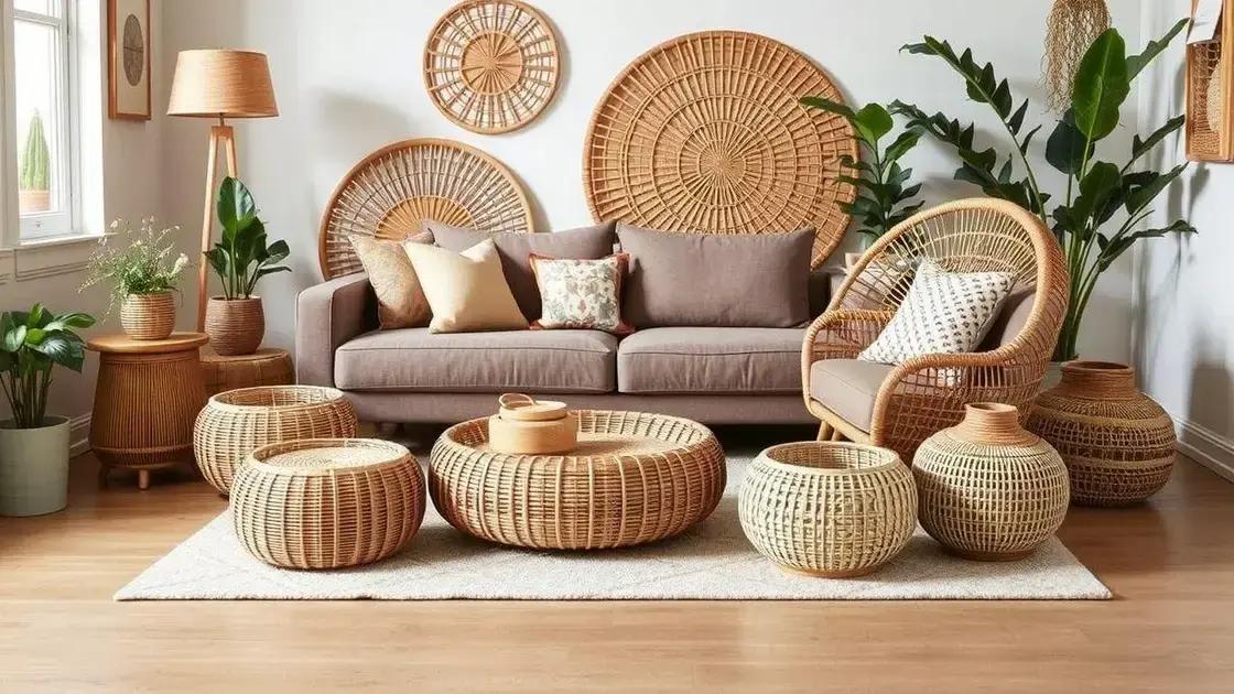 Acessórios de decoração em rattan: a tendência que você precisa conhecer