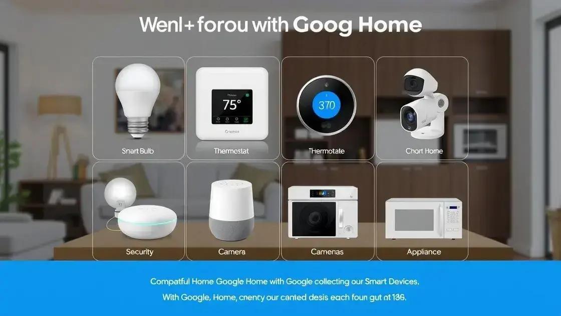Dispositivos compatíveis com Google Home Dispositivos compatíveis com Google Home