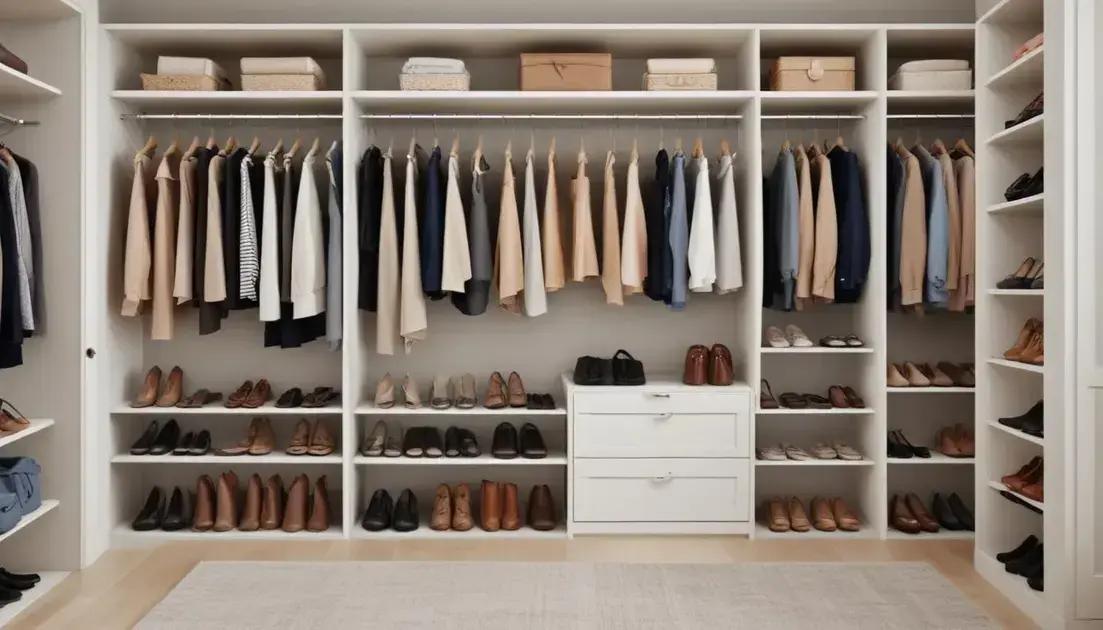 Organização de guarda-roupa otimizada: transforme seu espaço com dicas práticas