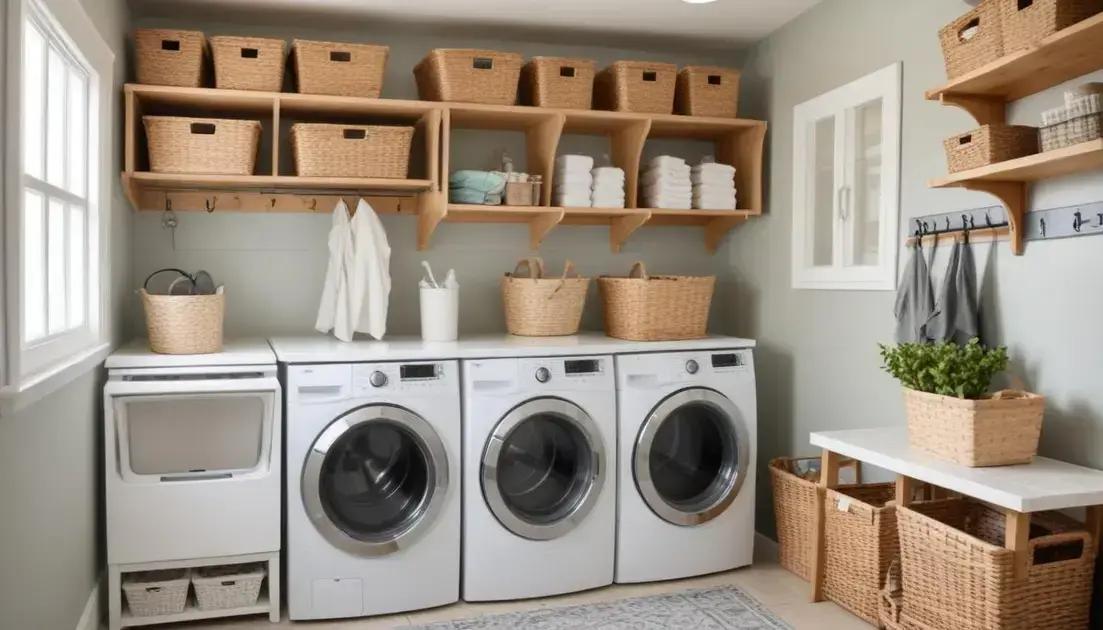 Dicas de organização para lavanderias compactas