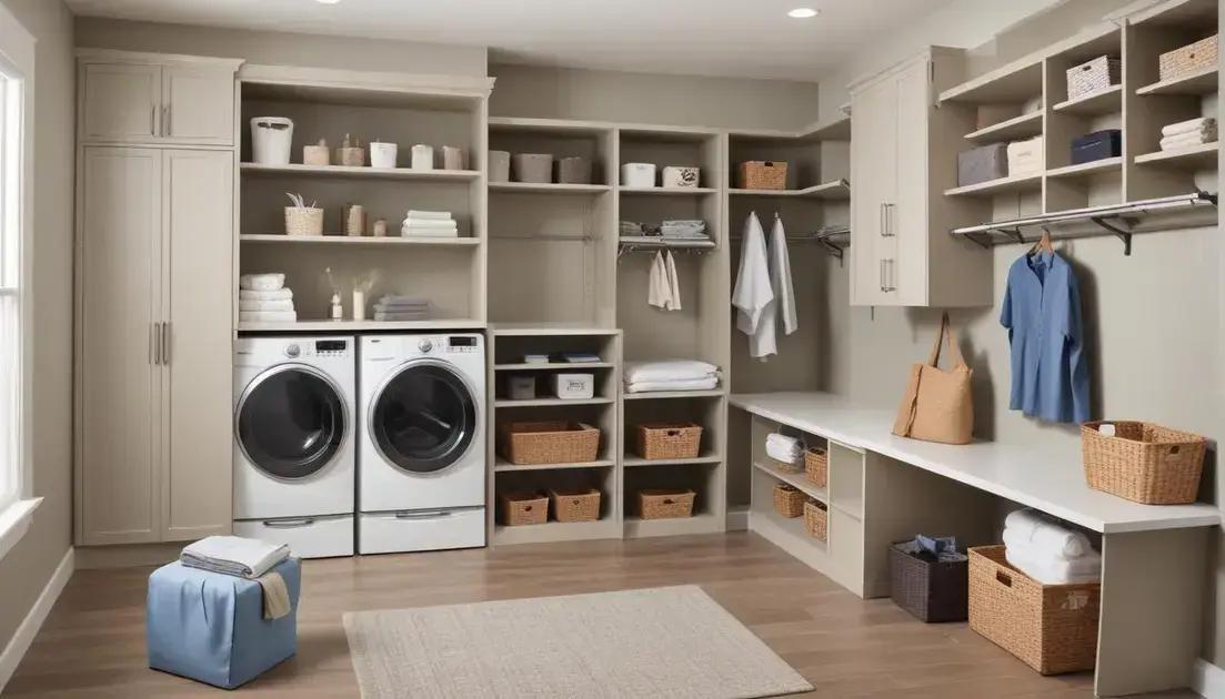 Móveis multifuncionais para otimizar a lavanderia