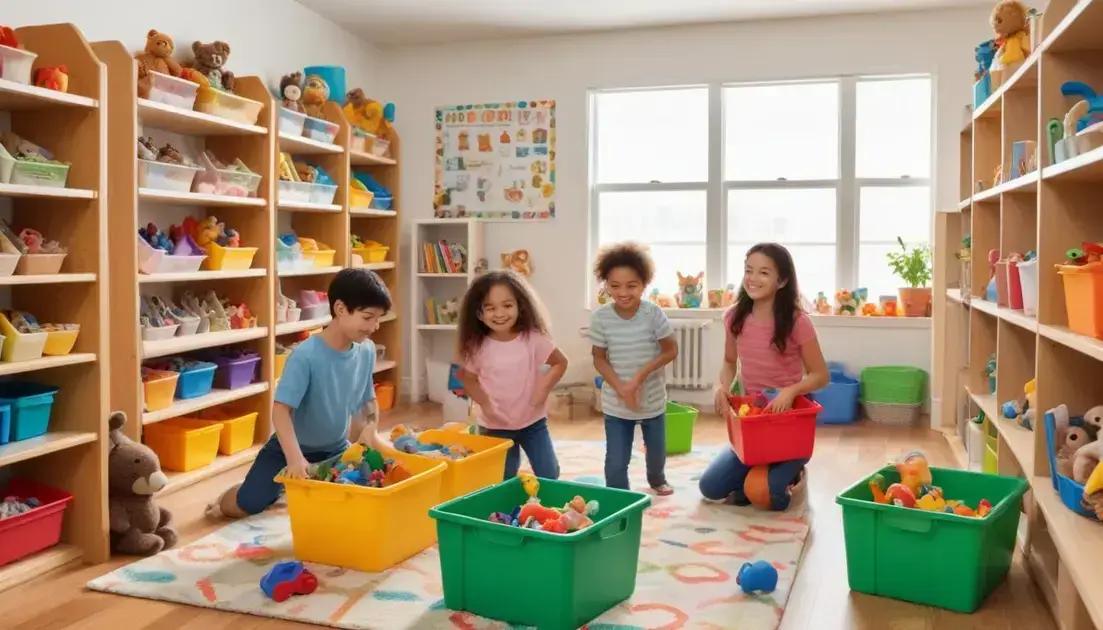 Como envolver as crianças na organização dos brinquedos