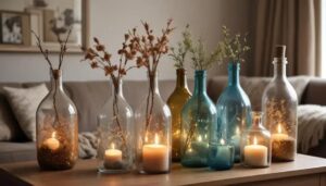 Ideias de decoração com garrafas de vidro para transformar seu espaço