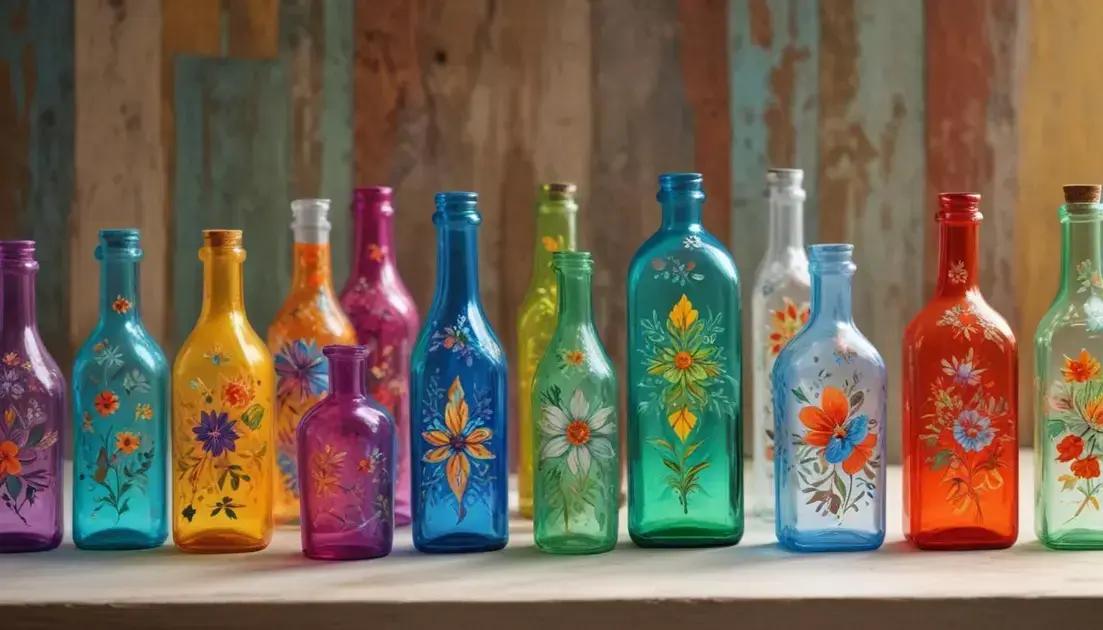 Como pintar e personalizar garrafas de vidro