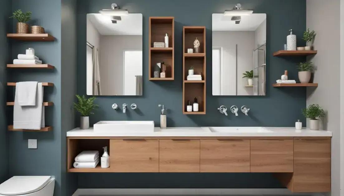 Móveis multifuncionais para banheiros pequenos