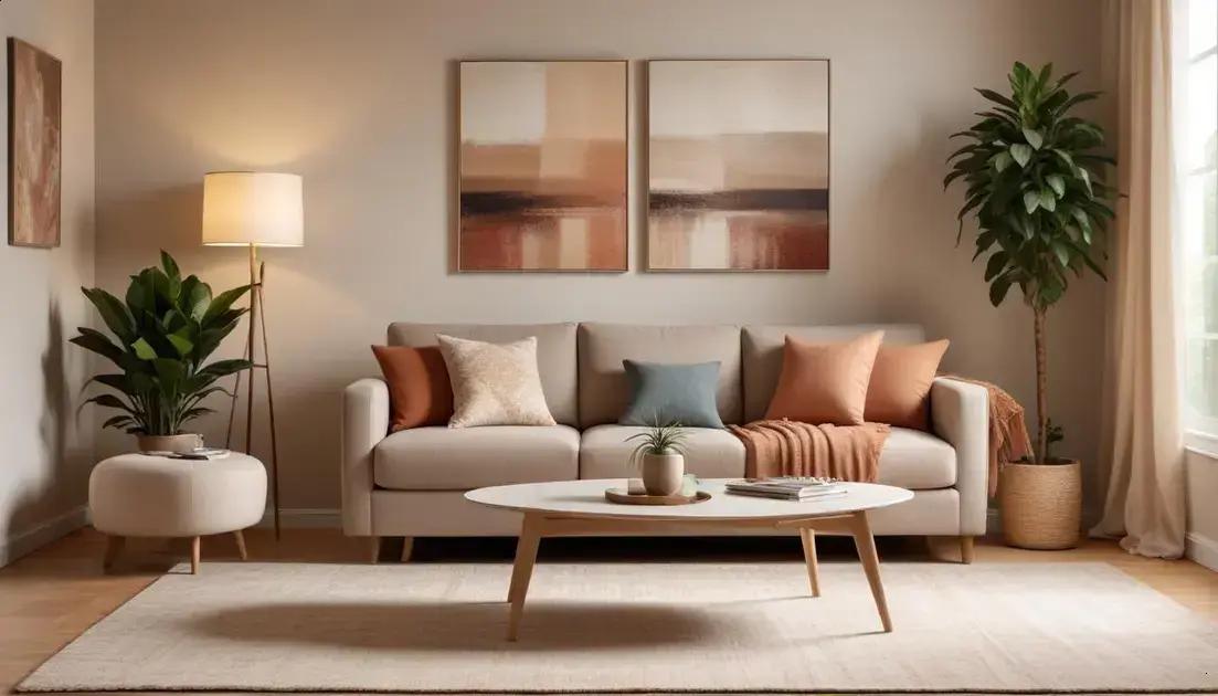 Estilo e harmonização: combinar sofá com decoração e iluminação